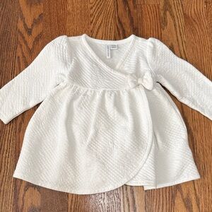 Janie and Jack White Quilted Dress & Bloomers Set 6–12M